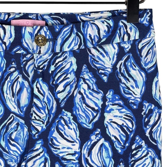 Lilly Pulitzer Skinny Pant Size 0 Keliani Stretch Conch Sea Shell Print Beach - Picture 3 of 10